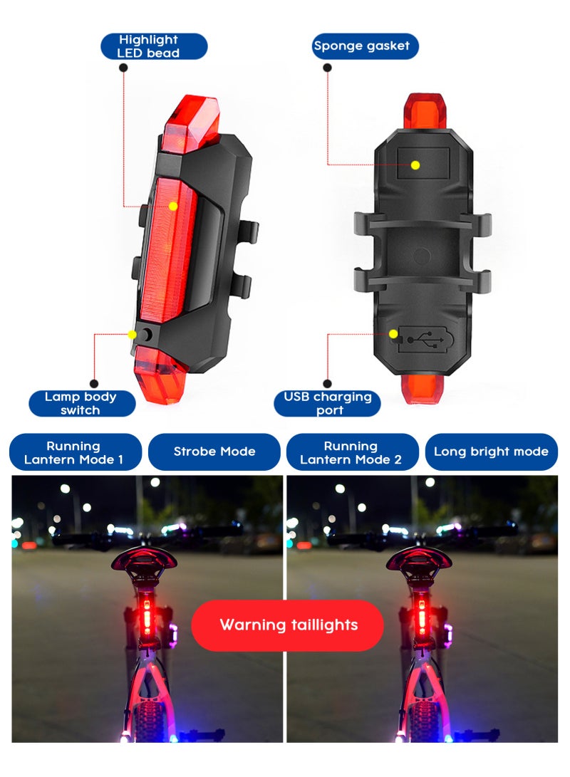 هومار كيت مصباح دراجة يعمل بالطاقة الشمسية وقابل لإعادة الشحن عبر منفذ USB-C، مزود بضوء تحذير خلفي، وبطارية سعة 1500 مللي أمبير، و4 أوضاع إضاءة، وبوق أمان بقوة 120 ديسيبل، وشاشة عرض طاقة LCD. مثالي للدراجات الهوائية على الطرقات والجبال. - Image 5